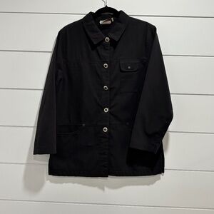 Vintage Authentic Travel Wear by Glensport made in Canada black jacket sz 10P